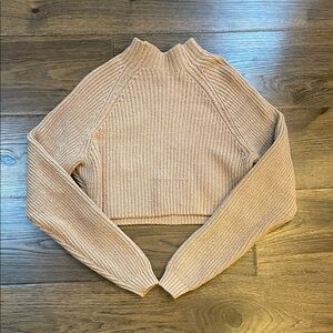 Hollister Women's Cowl Neck Sweater in Tan